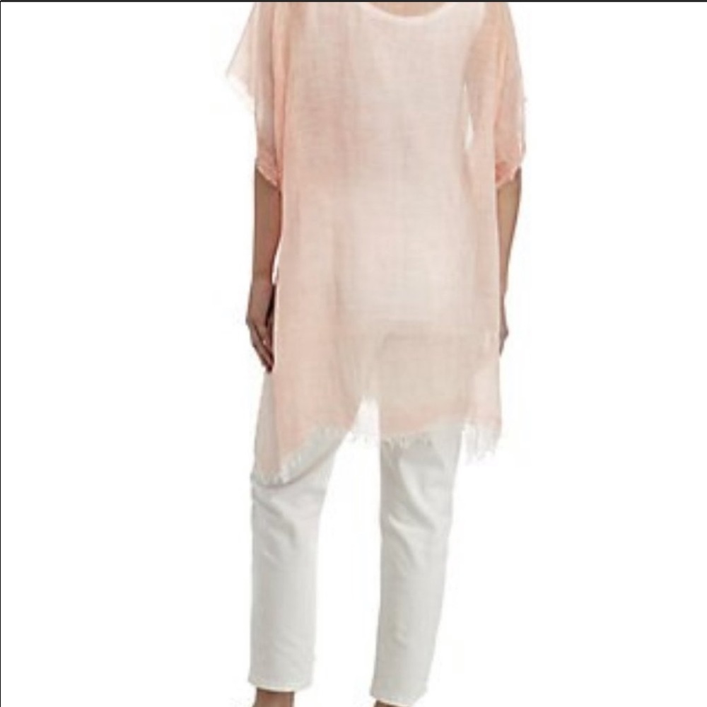 Eileen Fisher peach poncho one size nwt - Picture 2 of 5